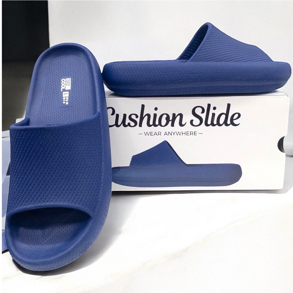 32 Degrees Cool Cushion Slide Unisex Sandal NWB Men's 9/10 Women's 11/12 Navy